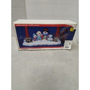 Wee Crafts Snow Family Candleholder 21801 DIY PAINT Kit NIB Accents Unlimited